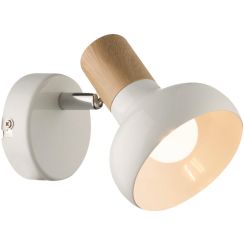 Candellux Puerto lampada da parete 1x40 W bianco-legno 91-62796
