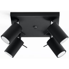 Sollux Lighting Ring lampada da soffitto 4x40 W nero SL.0094