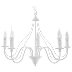 Sollux Lighting Minerwa lampada sospesa 5x40 W bianco SL.0214