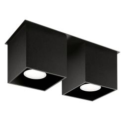 Sollux Lighting Quad 2 lampada da soffitto 2x40 W nero SL.0063