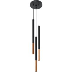 Sollux Lighting Mozaica lampada sospesa 3x40 W nero-rame SL.0890