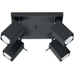 Sollux Lighting Merida lampada da soffitto 4x40 W nero SL.0102