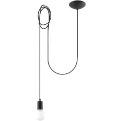 Sollux Lighting Edison lampada sospesa 1x60 W nero SL.0369
