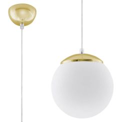 Sollux Lighting Ugo lampada sospesa 1x60 W bianco-oro SL.0715