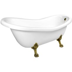 Polysan Retro vasca da bagno freestanding 158x73 cm ovale bianco 37132