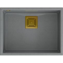 Quadron David vasca sottopiano 55x42 cm grigio/grafite/inox HQD5542U5-G1
