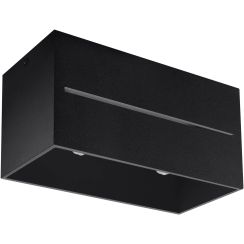 Sollux Lighting Lobo Maxi lampada da soffitto 2x40 W nero SL.0384