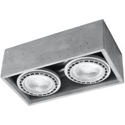 Sollux Lighting Quatro lampada da soffitto 2x40 W grigio SL.0884