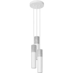 Sollux Lighting Borgio lampada sospesa 3x12 W bianco-calcestruzzo SL.1080