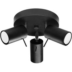 Sollux Lighting Ring lampada da soffitto 3x40 W nero SL.1016