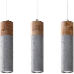 Sollux Lighting Zane lampada sospesa 3x40 W grigio/cenere-legno SL.0967