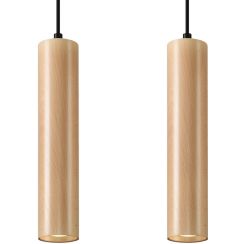 Sollux Lighting Lino lampada sospesa 2x40 W legno SL.0637