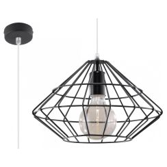 Sollux Lighting Umberto lampada sospesa 1x60 W nero SL.0294