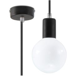 Sollux Lighting Edison lampada sospesa 1x60 W nero SL.0152