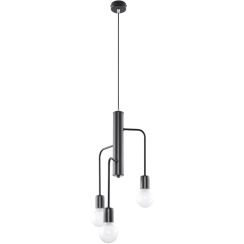 Sollux Lighting Duomo lampada sospesa 3x60 W nero SL.0302
