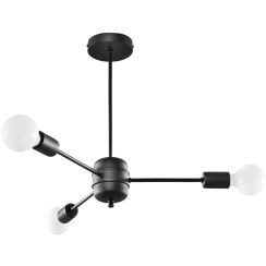 Sollux Lighting Lango lampada da soffitto 3x60 W nero SL.1021