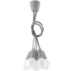 Sollux Lighting Diego lampada sospesa 5x60 W grigio/cenere SL.0577