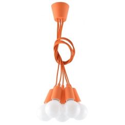 Sollux Lighting Diego lampada sospesa 5x60 W arancione SL.0586