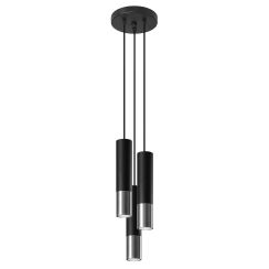 Sollux Lighting Loopez lampada sospesa 3x40 W nero-cromo SL.0943