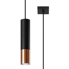 Sollux Lighting Loopez lampada sospesa 1x40 W nero-rame SL.0946