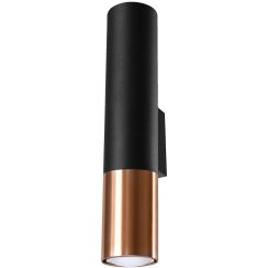 Sollux Lighting Loopez lampada da parete 2x40 W nero-rame SL.0944