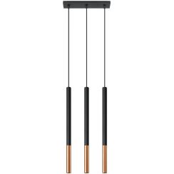 Sollux Lighting Mozaica lampada sospesa 3x40 W nero-rame SL.0889