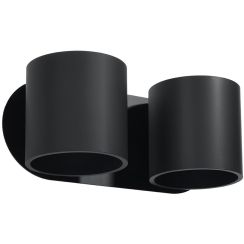 Sollux Lighting Orbis lampada da parete 2x40 W nero SL.0660