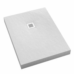 Schedpol New Horizons White Stone piatto doccia rettangolare + mascherina 100x90 cm bianco 3.3315/B/ST-M2