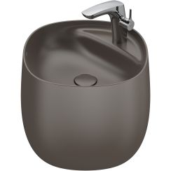Roca Beyond lavabo 47x46 cm ovale a parete marrone/beige A3270B1660