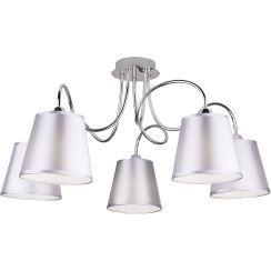 Candellux Luk lampada da soffitto 5x40 W cromo-grigio 35-70753