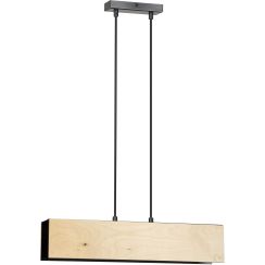 Emibig Carlo lampada sospesa 2x15 W nero-legno 610/2