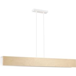 Emibig Carlo lampada sospesa 4x15 W bianco-legno 611/4