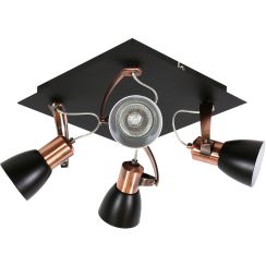 Candellux Markus lampada da soffitto 4x50 W nero-rame 98-35639-M