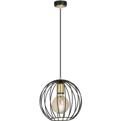 Emibig Albio lampada sospesa 1x15 W nero-oro 144/1
