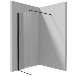 Deante Kerria Plus parete doccia walk-in 70 cm nero opaca/vetro trasparente KTS_N37P