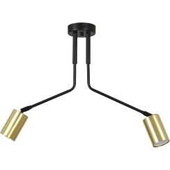 Emibig Verno lampada da soffitto 2x8 W nero-oro 655/2