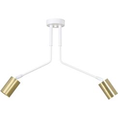 Emibig Verno lampada da soffitto 2x8 W bianco-oro 656/2