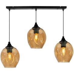 Candellux Aspa lampada sospesa 3x40 W nero-marrone 33-00606
