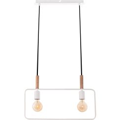 Candellux Frame lampada sospesa 2x60 W bianco-legno 32-73549