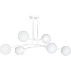 Emibig Halldor lampada da soffitto 6x10 W bianco-latte 1025/6