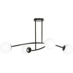 Emibig Halldor lampada da soffitto 4x10 W nero-latte 1024/4