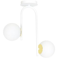 Emibig Ragnar lampada da soffitto 2x10 W bianco-oro 1033/2