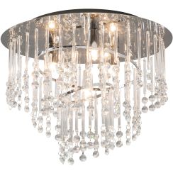 Zuma Line Terre lampada da soffitto 4x25 W cromo-argento-cristallo 19154M