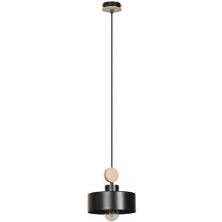 Emibig Tuniso lampada sospesa 1x15 W nero-legno 582/1