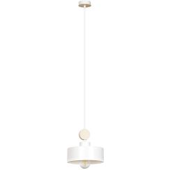 Emibig Tuniso lampada sospesa 1x15 W bianco-legno 583/1