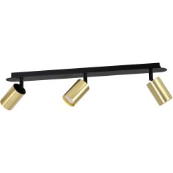 Emibig Zen lampada da soffitto 3x8 W nero-oro 622/3