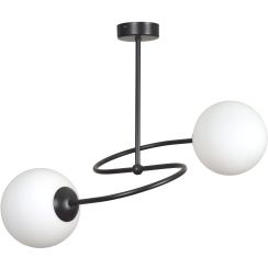Emibig Selbi lampada da soffitto 2x10 W nero-latte 734/2B
