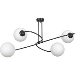 Emibig Selbi lampada da soffitto 4x10 W nero-latte 734/4B