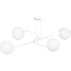 Emibig Selbi lampada da soffitto 4x10 W bianco-latte 734/4W