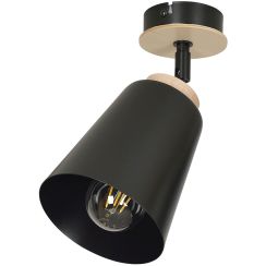 Emibig Atlas lampada da soffitto 1x15 W nero-legno 725/1
